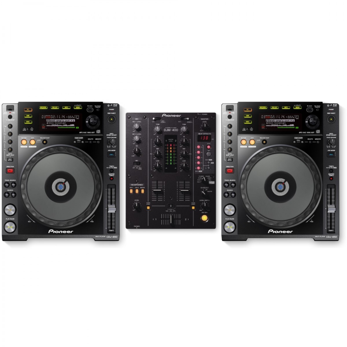 Комплект Pioneer 2x CDJ-850-K + DJM-400 Комплект Pioneer 2x CDJ-850-K + DJM-400